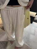 Bonnyshow Wide-Leg Pants Women's Summer New Fashion Premium Loose Casual Trousers