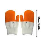 Bonnyshow New Creative Winter Cold Resistant Warm Gloves Funny Goose Full Finger Gloves Hand Knitted Connected Fingers Swan Gloves