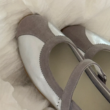 Bonnyshow  Ballet Flats Women Shoes 40 Mary Jane Shoes Round Toe Women's Shoe Bow Silk Satin Flats Women Shoes Plus Size 35-40 Valentine