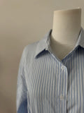 Bonnyshow  Loose Casual Blouse Stripe Shirts Mini Skirt 2 Pieces Sets Women Suit Spring Summer High Waist Short Skirt Set