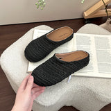 Bonnyshow  Summer Breathable Hollow Out Women Mules Slippers Fashion Slip On Singbacks Shoes Ladies Casual Dress Slides
