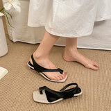 Bonnyshow  Flats Women Sandals Designer Fashion Shoes Dress Elegant Woman Slippers 2025 Trend Summer Walking Cozy Casual Female Zapatillas