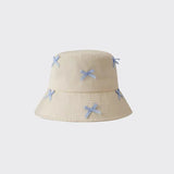 Bonnyshow Kawaii Bow Knot Bucket Hat Japanese Y2k Fashion Sun Protection Fisherman's Hat Korean Women  Summer Cap Y2k Women Accessories