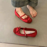 Bonnyshow  Women's Bow Toe Half Slippers Summer Non-Slip Inner Heightening Mary Jane Shoes for Women Soft Soled Breathable Sandals Slippers