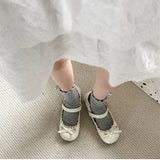 Bonnyshow  Fashion JK Women Mary Jane Shoes Ladies Causal Shallow Butterfly-knot Shoes Spring Autumn Female Leather Shoes