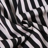 Bonnyshow  Black White Striped Shirts Vintage Button Up Long Sleeve Crop Top Aesthetic Elegant Streetwear Y2k Casual All Match Top