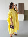 Bonnyshow  Loose Beach Women's Dressess Elegant Laple Short Sleeve Oversize Pockets A-line Female Robes 2025 Summer Fashion Lady Vestidos