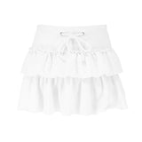 Bonnyshow Women's Sexy Skirt Summer New Solid Fashion Streetwear Mini Pleated Skirt Casual Slim Club Party Elegant Female Clothing Skirt