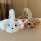 Bonnyshow Winter Thickened Warm Plush Puppy Earmuffs Earplugs Windproof Women's Ear Warm Plush Earmuffs Warm Headphones Accessories Gifts