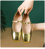 Bonnyshow  Spring new soft leather ladies shoes Retro Elegant Mary Jane footwear Casual versatile single shoe Women's fashion comfort shoes