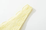 Bonnyshow  Hollow Out Embroidery Yellow Tank Dress Women V Neck Sleeveless A-line Mini Summer Dresses Holiday Party Robe