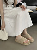 Bonnyshow  Designer Flat Thong Sandals Women's Shoes Outer Summer Slippers Beach Roman Sandals Women