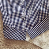 Bonnyshow  plaid shirt women sleeveless V-neck buttons down chic shirt cotton spring summer tops