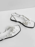Bonnyshow  Bow Flats Women Clip Toe Sandals Brand Designer Shoes Woman Fashion Slides Summer New Elegant Casual Flip Flops Zapatos Mujer