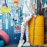 Bonnyshow New Spring Fashion Leggings Sexy Casual Colorful Leg Warmer Fit Most Sizes Leggins Pants Trousers Women's Leggings