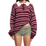 Bonnyshow  Women s Casual V-Neck Long Sleeve Knit Sweater Button Down Cardigan Coat with Pockets Solid Color Knitwear Tops for Autumn
