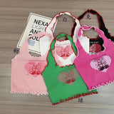 Bonnyshow  Cropped Small Sling With Neck Hanging Tank Tops For Girls Sexy Sleeveless Halter Basic Tees Spaghetti Strap Cute Summer Backless