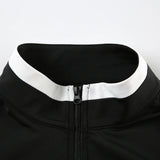 Bonnyshow  Sporty Casual Three Piece Suit Women Turtleneck Zipper Full Sleeve Coat+sleeveless camisole+High-waisted Elastic Shorts