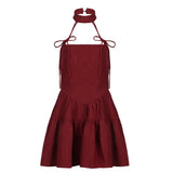 Bonnyshow  Bow Sexy Solid Women's Evening Gown Summer Elegant Chic Clubwear Party Dress Aesthetic Retro Fashion Outfits