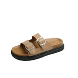 Bonnyshow  Female Shoes Ladies' Slippers Platform 2025 Summer Soft Slides Retro Concise Slippers Women Summer Shoes Slides Pantofle Platfor