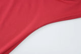 Bonnyshow  Fashion Spaghetti Strap Red Dress Streetwear 2025 Summer Women's Chic V-neck Lace Patchwork Mini Party Dresses Night Club Outfit