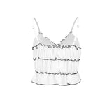 Bonnyshow White Camis Sleeveless Women New Summer Sexy Backless Low Chest Tank Fashion Streetwear Ribbons Casual Slim Versatile Lady Tank