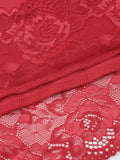 Bonnyshow  Fashion Spaghetti Strap Red Dress Streetwear 2025 Summer Women's Chic V-neck Lace Patchwork Mini Party Dresses Night Club Outfit