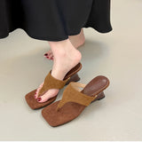 Bonnyshow  Designer Summer Clip Toe Women Slippers Fashion Strange Style Dress Shoes Ladies Outdoor Concise Sandalias ·