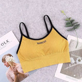 Bonnyshow New Sports Bra For Women Gym Sexy Crop Top Bra Women Cotton Underwear Soft Comfort Tube Tops Female Brassiere Tops For Girls