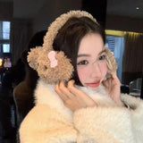 Bonnyshow Winter Thickened Warm Plush Puppy Earmuffs Earplugs Windproof Women's Ear Warm Plush Earmuffs Warm Headphones Accessories Gifts