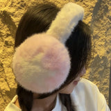 Bonnyshow Star Fluffy Ear Muffs Women Outdoor Cold Proof Ear Cover Warm Winter Headphones Earplugs Cold Protection Winter Accessoriess