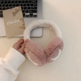 Bonnyshow Star Fluffy Ear Muffs Women Outdoor Cold Proof Ear Cover Warm Winter Headphones Earplugs Cold Protection Winter Accessoriess