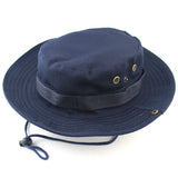 Bonnyshow Summer Hiking Sun Hat for Women Men Outdoor Camping Fishing Anti-UV Bucket Hat Solid Color Panama Wide Brim Fisherman Cap