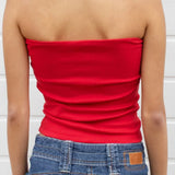 Bonnyshow Sexy Embroidery Stars Goth Sleeveless Red Tube Top Fairly Core Y2k Vintage Tank Tops Streetwear