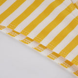 Bonnyshow  Striped Patchwork Skinny Sweet Bikinis Set Summer Fashion Beach Style Chic Women Piece 3 Set