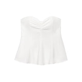 Bonnyshow  Solid Sexy Strapless Tube Tops Women Summer Off Shoulder Backless Sleeveless Tank Tops Female Streetwear Fashion Casual Camisole