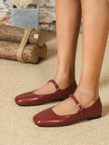 Bonnyshow  Spring new soft leather ladies shoes Retro Elegant Mary Jane footwear Casual versatile single shoe Women's fashion comfort shoes