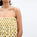 Bonnyshow  New Fashion Black polka dots Kawaii Hottie Casual Sleeveless camisole Suspender Dress Summer Beach Party Dress Vestidos