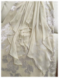 Bonnyshow  Women's Elegant Beige Chiffon Maxi Dress Floral Print Strap Formal Evening Gown Prom Party With Embellished Waist