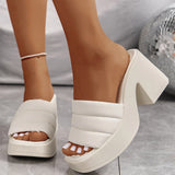 Bonnyshow  Size 35-43 Brand New Ladies Platform Summer Sandals Fashion Solid Wedges High Heels Women's Slippers Casual Party Woman Slides