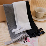 Bonnyshow Bow Knot Lolita Socks Women Girls Long Socks Lolita Soft Jk Uniform Knee Socks Autumn Winter Bowknot Sweet JK Knitted Stockings