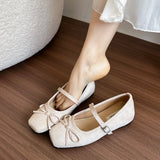 Bonnyshow  New Spring Butterfly-knot Women Ballet Shoes Fashion Outdoor Dress Shoes Female Street Style Soft Sole Flats Shoes