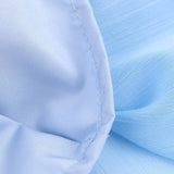 Bonnyshow  Chic Blue Patchwork A-line Long Dress Elegant Sleeveless Off Shoulder Loose Dresses For Women 2025 Summer Vacation Beach Gowns