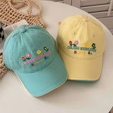 Bonnyshow Korean Flower Embroidered Baseball Cap Y2K Sweet Girls Snapback Hat Summer Outdoor Women Cotton Sun Visor Hats