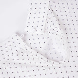 Bonnyshow  Shirred Slim Waist Top Summer Sexy Translucent Turtleneck Mesh T-shirt Polka Dot Printed Short Sleeve Tops Streetwear