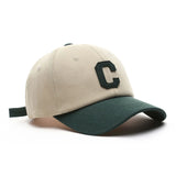 Bonnyshow Kpop Letter C Embroidery Women Baseball Cap Korean Hip Hop Men Peaked Cap Adjustable Unisex Snapback Sun Hats Gorras