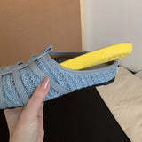 Bonnyshow  Retro Fashion Sandals Summer Outdoor Wear Soft Sole Versatile Lady Beach Shoes Hollow Breathable New Woven Comfort Women Sandals