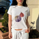 Bonnyshow  2000s Gothic Baby Tees Streetwear Letter Punk T-shirt Vintage Y2k Style Aesthetic Cute Emo Youthful Woman Clothes Slim Crop Tops