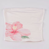 Bonnyshow  Fashion Flower Prints Sweet Women Straps Tops Backless Skinny Exquisite Design Causal Simple Blouses