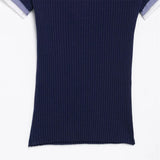 Bonnyshow  Women's T-shirt Top Small Round Collar Short Sleeve Simple Ribbed Slimming Style Spring New T-shirt Top